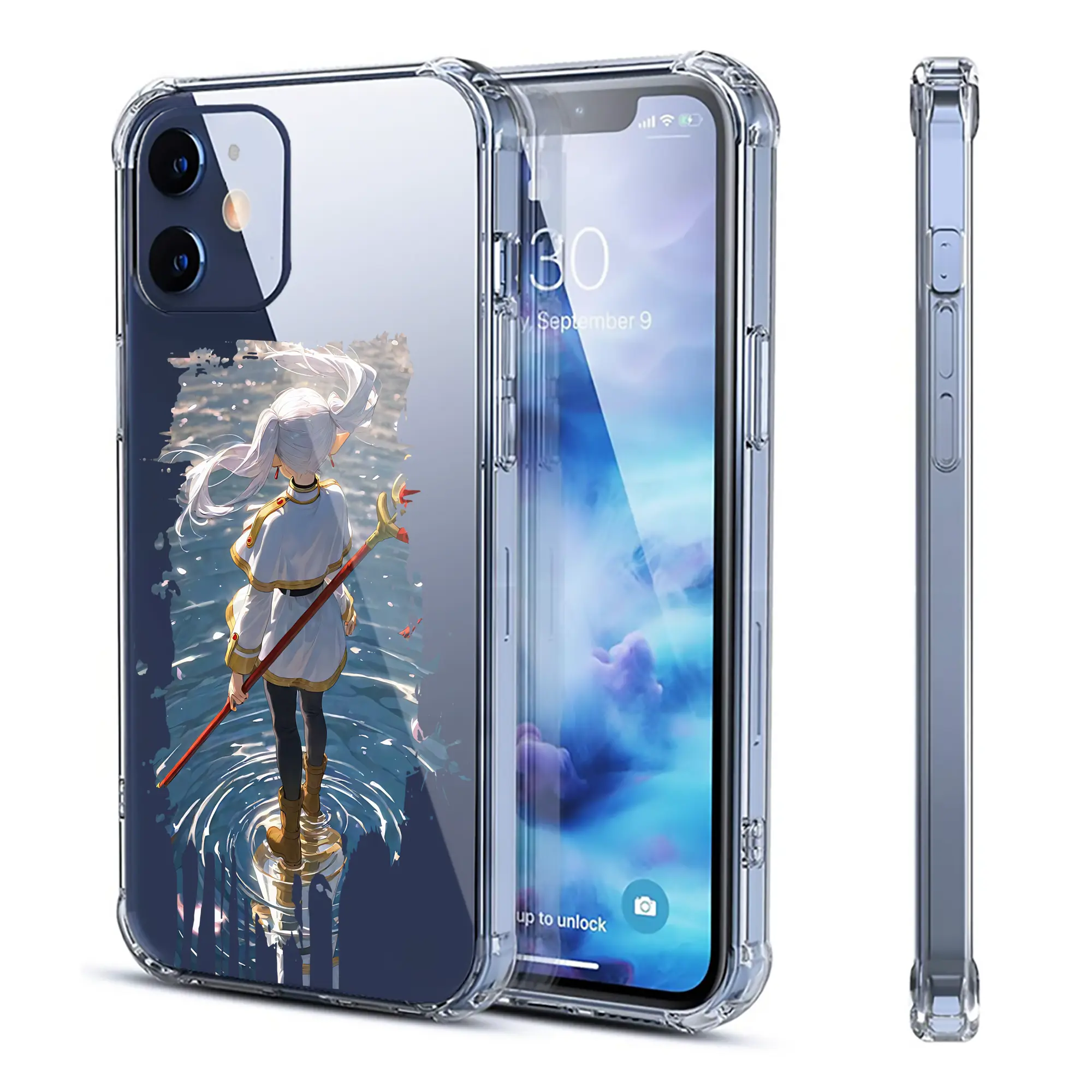 葬送のフリーレン（Frieren） グッズ,フリーレン（Frieren） - IPhone 12シリーズ対応 ・ 透明スマホケース ・ クリアソフトケース ・ TPU素材 ・ 耐衝撃 ・ 高密着 ・ 防汚 防指紋 ・ 簡単着脱